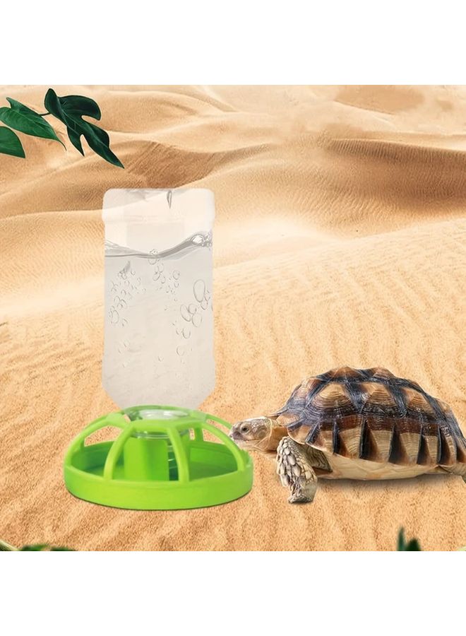 مغذي الحيوانات الأليفة الصغير الأخضر التلقائي ووعاء الماء المضاد للانسكاب سهل التنظيف - Image 1